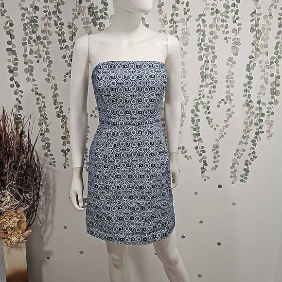 Vineyard Vines Strapless Pasley Mini Dress Sz 4 - Picture 2 of 10